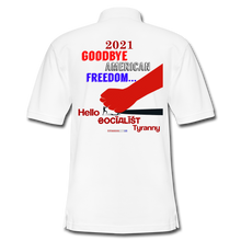 Load image into Gallery viewer, GOODBYE AMERICAN FREEDOM - Men&#39;s Pique Polo Shirt - white
