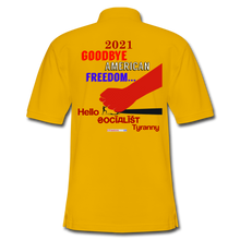 Load image into Gallery viewer, GOODBYE AMERICAN FREEDOM - Men&#39;s Pique Polo Shirt - Yellow
