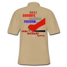 Load image into Gallery viewer, GOODBYE AMERICAN FREEDOM - Men&#39;s Pique Polo Shirt - beige
