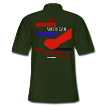 Load image into Gallery viewer, GOODBYE AMERICAN FREEDOM - Men&#39;s Pique Polo Shirt - forest green
