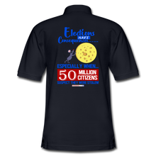 Load image into Gallery viewer, ELECTIONS HAVE CONSEQUENCES - Men&#39;s Pique Polo Shirt - midnight navy
