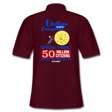 Load image into Gallery viewer, ELECTIONS HAVE CONSEQUENCES - Men&#39;s Pique Polo Shirt - burgundy
