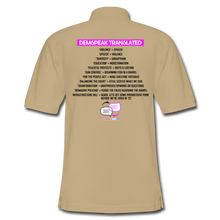 Load image into Gallery viewer, DEMSPEAK TRANSLATED - Men&#39;s Pique Polo Shirt - beige
