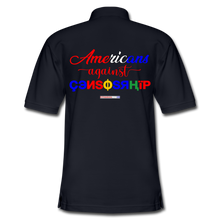 Load image into Gallery viewer, AMERICANS AGAINST CENSORSHIP - Men&#39;s Pique Polo Shirt - midnight navy
