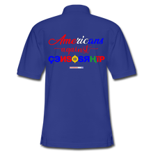 Load image into Gallery viewer, AMERICANS AGAINST CENSORSHIP - Men&#39;s Pique Polo Shirt - royal blue
