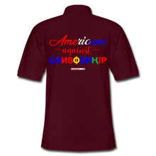 Load image into Gallery viewer, AMERICANS AGAINST CENSORSHIP - Men&#39;s Pique Polo Shirt - burgundy
