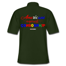 Load image into Gallery viewer, AMERICANS AGAINST CENSORSHIP - Men&#39;s Pique Polo Shirt - forest green
