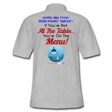 Load image into Gallery viewer, IF YOU&#39;RE NOT AT THE TABLE... - Men&#39;s Pique Polo Shirt - heather gray
