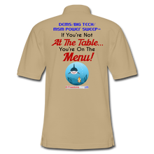 Load image into Gallery viewer, IF YOU&#39;RE NOT AT THE TABLE... - Men&#39;s Pique Polo Shirt - beige
