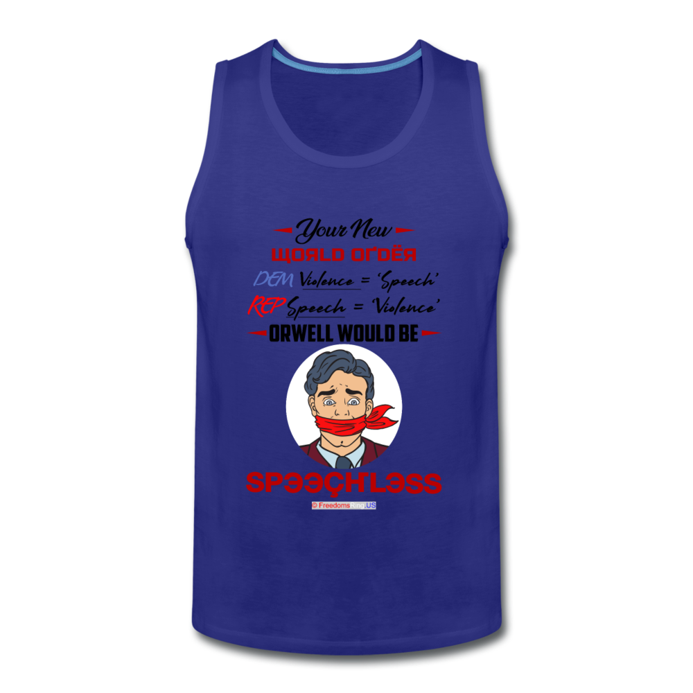 YOUR NEW WORLD ORDER - Men’s Premium Tank - royal blue