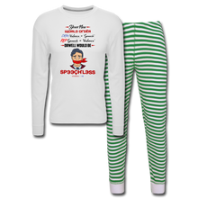 Load image into Gallery viewer, YOUR NEW WORLD ORDER - Unisex Pajama Set - white/green stripe
