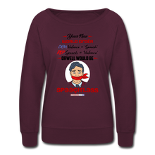 Load image into Gallery viewer, YOUR NEW WORLD ORDER - Women’s Crewneck Sweatshirt - plum
