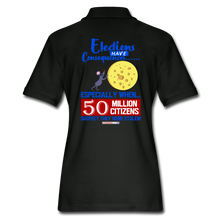 Load image into Gallery viewer, ELECTIONS HAVE CONSEQUENCES... - Women&#39;s Pique Polo Shirt - black
