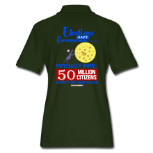 Load image into Gallery viewer, ELECTIONS HAVE CONSEQUENCES... - Women&#39;s Pique Polo Shirt - forest green
