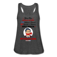 Load image into Gallery viewer, YOUR NEW WORLD ORDER - Women&#39;s Flowy Tank Top by Bella - deep heather
