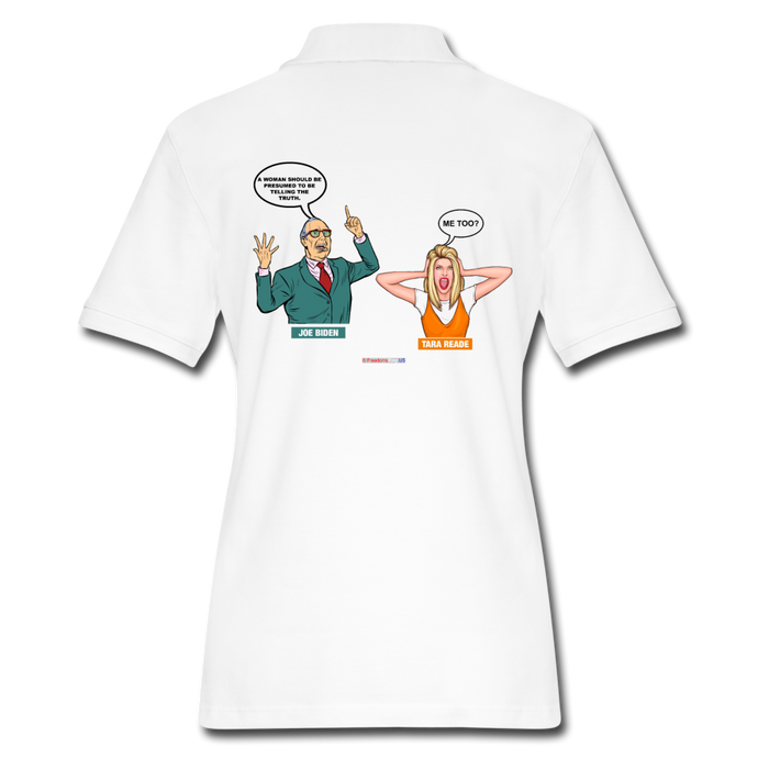 ME TOO? - Women's Pique Polo Shirt - white