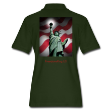 Load image into Gallery viewer, LIBERTY&#39;S LIGHT - Women&#39;s Pique Polo Shirt - forest green
