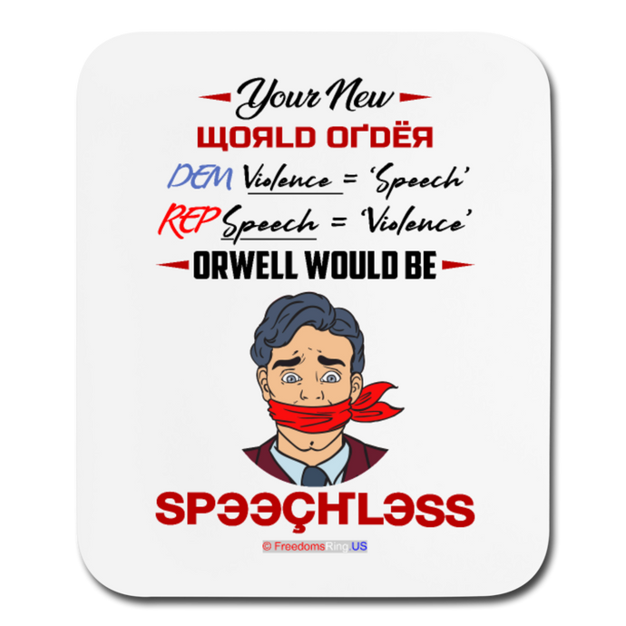 YOUR NEW WORLD ORDER - Mouse pad Vertical - white