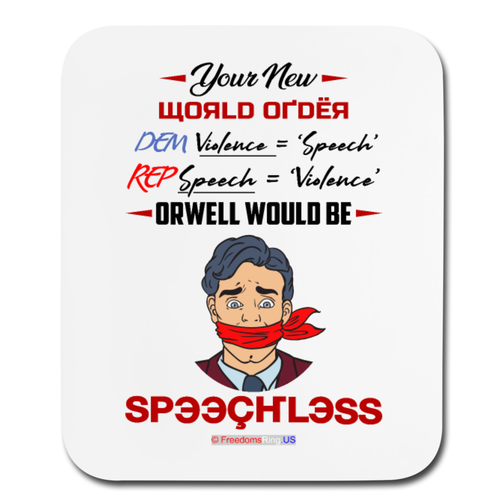 YOUR NEW WORLD ORDER - Mouse pad Vertical - white