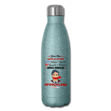 Load image into Gallery viewer, YOUR NEW WORLD ORDER - Insulated Stainless Steel Water Bottle - turquoise glitter
