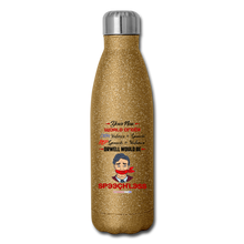 Load image into Gallery viewer, YOUR NEW WORLD ORDER - Insulated Stainless Steel Water Bottle - gold glitter
