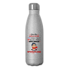 Load image into Gallery viewer, YOUR NEW WORLD ORDER - Insulated Stainless Steel Water Bottle - silver glitter
