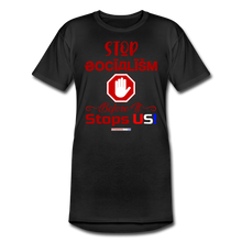 Load image into Gallery viewer, STOP SOCIALISM, BEFORE IT STOPS US! - Men’s Long Body Urban Tee - black
