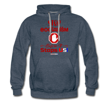 Load image into Gallery viewer, STOP SOCIALISM, BEFORE IT STOPS US! - Men’s Premium Hoodie - heather denim
