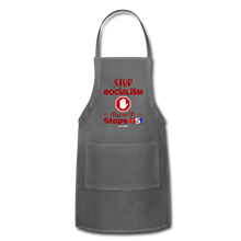 Load image into Gallery viewer, STOP SOCIALISM, BEFORE IT STOPS US! - Adjustable Apron - charcoal
