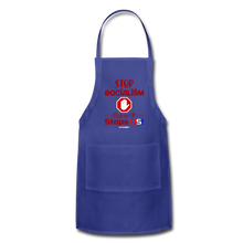 Load image into Gallery viewer, STOP SOCIALISM, BEFORE IT STOPS US! - Adjustable Apron - royal blue
