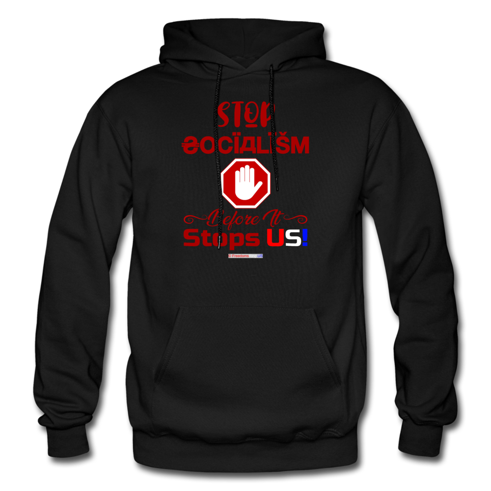 STOP SOCIALISM, BEFORE IT STOPS US! - Gildan Heavy Blend Adult Hoodie - black