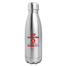 Load image into Gallery viewer, STOP SOCIALISM, BEFORE IT STOPS US! - Insulated Stainless Steel Water Bottle - silver
