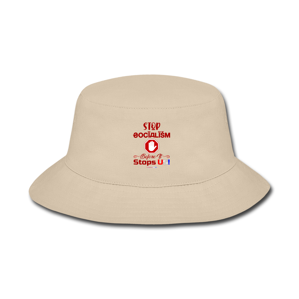 STOP SOCIALISM, BEFORE IT STOPS US! - Bucket Hat - cream