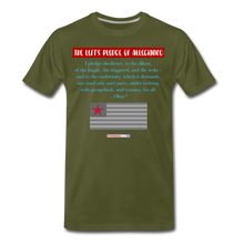 Load image into Gallery viewer, THE LEFT&#39;S PLEDGE OF ALLEGIANCE - Men&#39;s Premium T-Shirt - olive green
