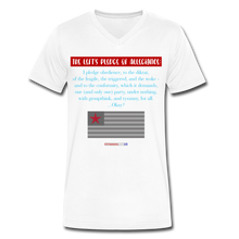 Load image into Gallery viewer, THE LEFT&#39;S PLEDGE OF ALLEGIANCE - Men&#39;s V-Neck T-Shirt - white
