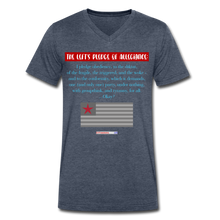 Load image into Gallery viewer, THE LEFT&#39;S PLEDGE OF ALLEGIANCE - Men&#39;s V-Neck T-Shirt - heather navy
