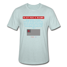 Load image into Gallery viewer, THE LEFT&#39;S PLEDGE OF ALLEGIANCE - Unisex Heather Prism T-Shirt - heather prism ice blue
