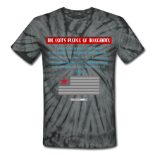 Load image into Gallery viewer, THE LEFT&#39;S PLEDGE OF ALLEGIANCE - Unisex Tie Dye T-Shirt - spider black
