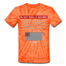 Load image into Gallery viewer, THE LEFT&#39;S PLEDGE OF ALLEGIANCE - Unisex Tie Dye T-Shirt - spider orange
