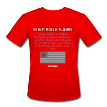 Load image into Gallery viewer, THE LEFT&#39;S PLEDGE OF ALLEGIANCE - Men’s Moisture Wicking Performance T-Shirt - red
