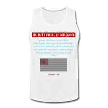 Load image into Gallery viewer, THE LEFT&#39;S PLEDGE OF ALLEGIANCE - Men’s Premium Tank - white
