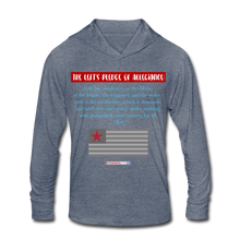 Load image into Gallery viewer, THE LEFT&#39;S PLEDGE OF ALLEGIANCE - Unisex Tri-Blend Hoodie Shirt - heather blue
