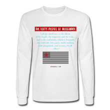 Load image into Gallery viewer, THE LEFT&#39;S PLEDGE OF ALLEGIANCE - Men&#39;s Long Sleeve T-Shirt - white
