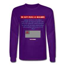 Load image into Gallery viewer, THE LEFT&#39;S PLEDGE OF ALLEGIANCE - Men&#39;s Long Sleeve T-Shirt - purple
