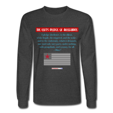 Load image into Gallery viewer, THE LEFT&#39;S PLEDGE OF ALLEGIANCE - Men&#39;s Long Sleeve T-Shirt - heather black
