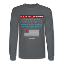 Load image into Gallery viewer, THE LEFT&#39;S PLEDGE OF ALLEGIANCE - Men&#39;s Long Sleeve T-Shirt - charcoal
