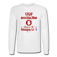 Load image into Gallery viewer, STOP SOCIALISM - Men&#39;s Long Sleeve T-Shirt - white
