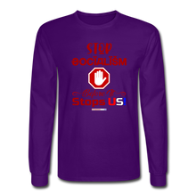 Load image into Gallery viewer, STOP SOCIALISM - Men&#39;s Long Sleeve T-Shirt - purple
