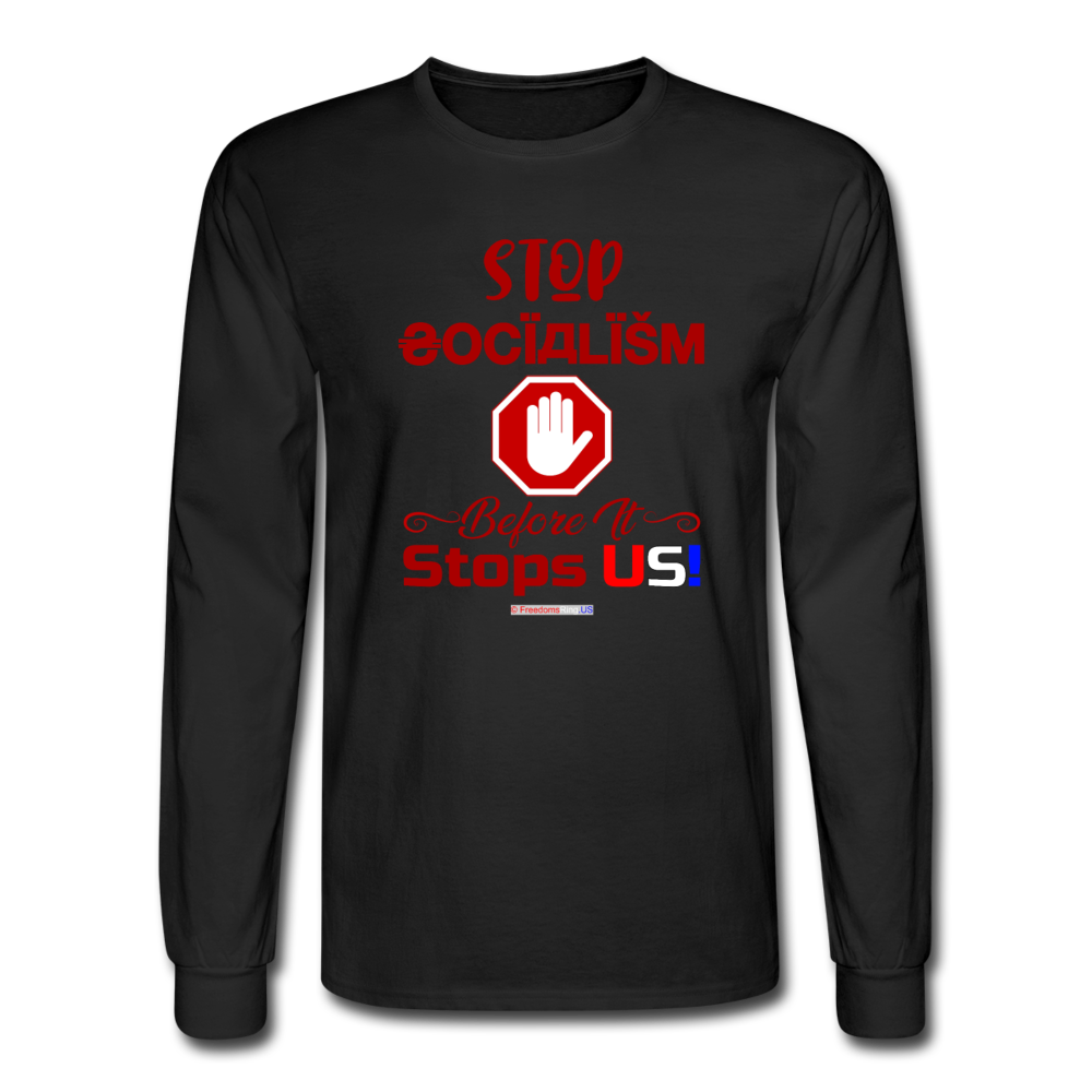 STOP SOCIALISM - Men's Long Sleeve T-Shirt - black