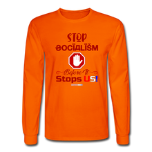 Load image into Gallery viewer, STOP SOCIALISM - Men&#39;s Long Sleeve T-Shirt - orange
